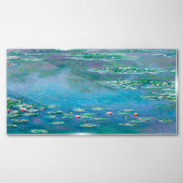 Water lilies Glass art print