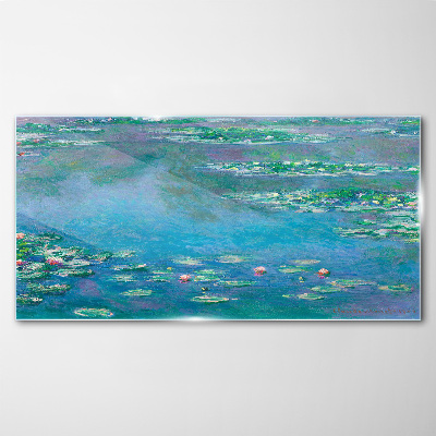 Water lilies Glass art print