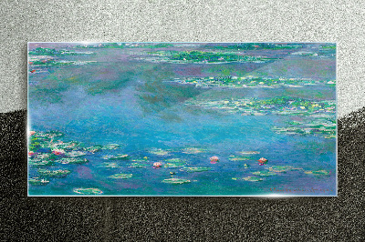 Water lilies Glass art print