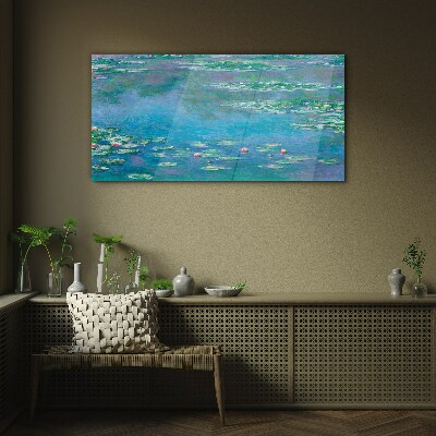 Water lilies Glass art print