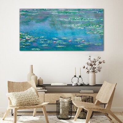 Water lilies Glass art print
