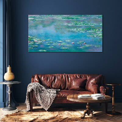 Water lilies Glass art print