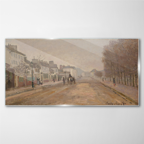 A street in Paris Glass art print