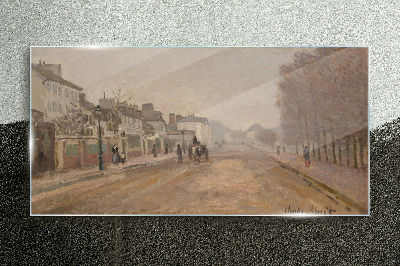 A street in Paris Glass art print