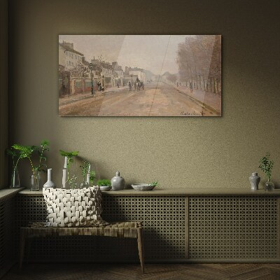 A street in Paris Glass art print