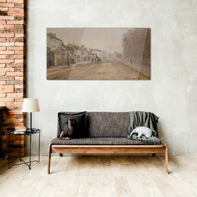 A street in Paris Glass art print