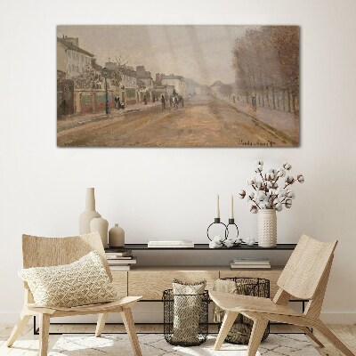 A street in Paris Glass art print
