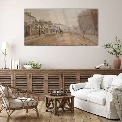 A street in Paris Glass art print