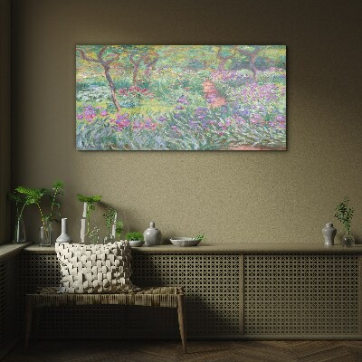 Garden at giverny monet Glass Print