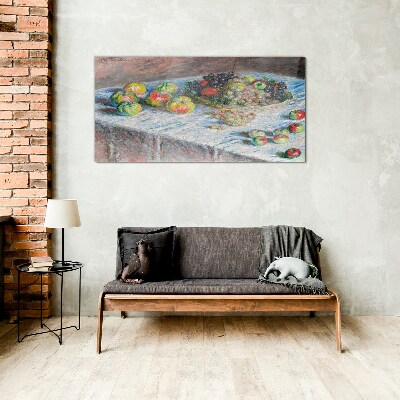 Still life with fruit Glass art print