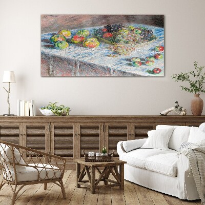 Still life with fruit Glass art print
