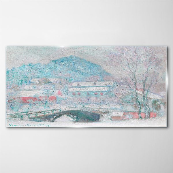 Winter landscape Glass art print