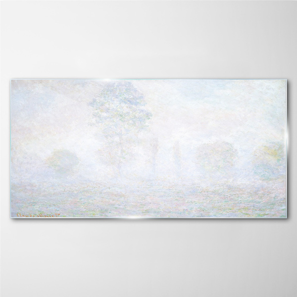 Misty landscape Wall art on glass