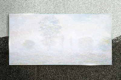 Misty landscape Wall art on glass