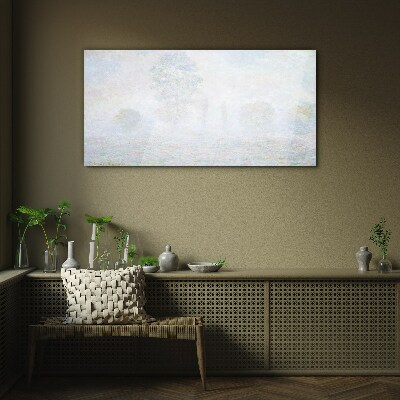 Misty landscape Wall art on glass