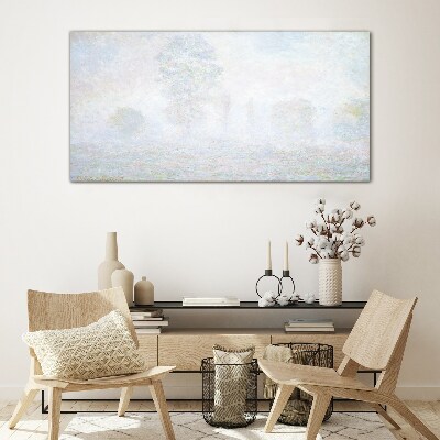 Misty landscape Wall art on glass
