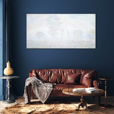 Misty landscape Wall art on glass