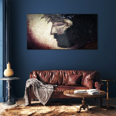 Portrait with a Crown of Thorns Glass art print