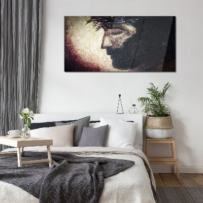 Portrait with a Crown of Thorns Glass art print