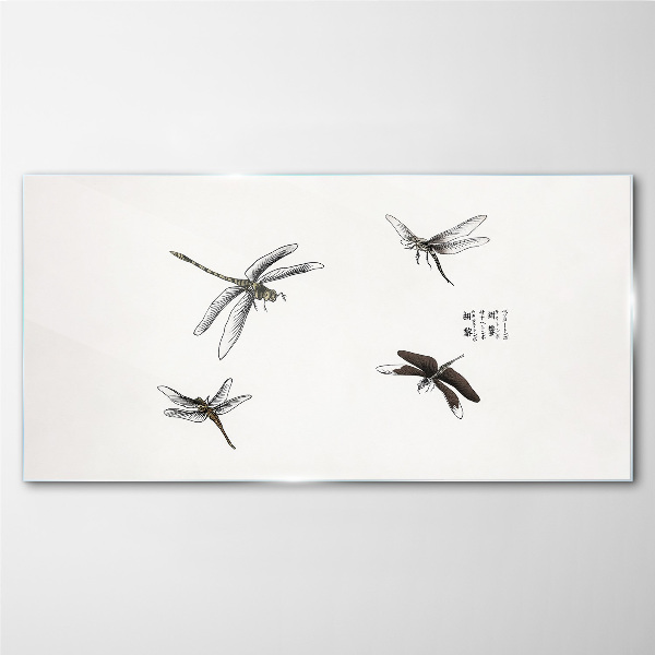 Butterflies in flight Wall art on glass