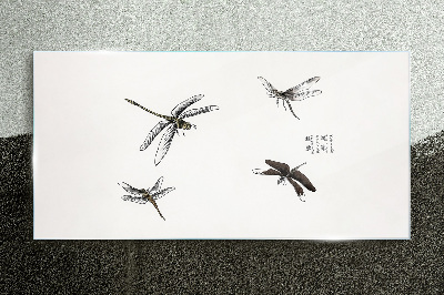 Butterflies in flight Wall art on glass