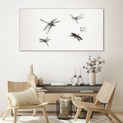 Butterflies in flight Wall art on glass