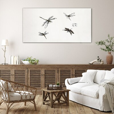 Butterflies in flight Wall art on glass