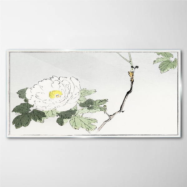 Floral harmony Wall art on glass