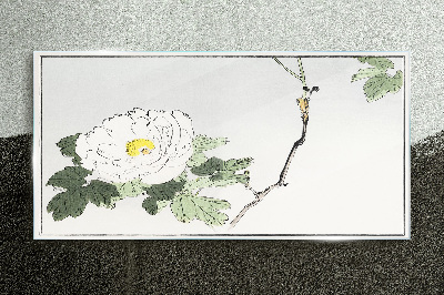 Floral harmony Wall art on glass