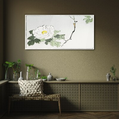 Floral harmony Wall art on glass