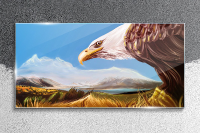 Animal bird eagle heaven Glass Print