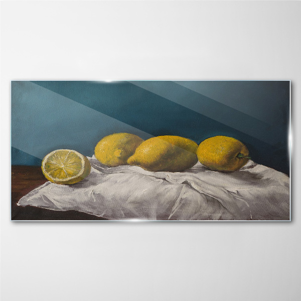 Lemon Peace Wall art on glass