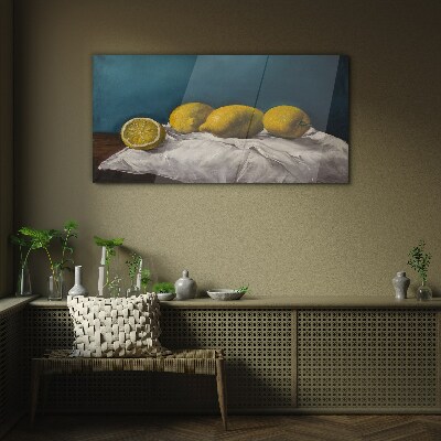 Lemon Peace Wall art on glass