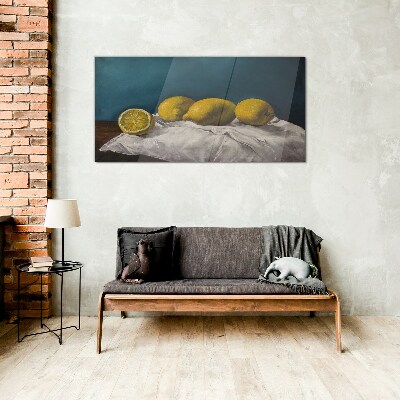 Lemon Peace Wall art on glass