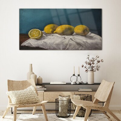 Lemon Peace Wall art on glass