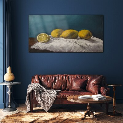 Lemon Peace Wall art on glass