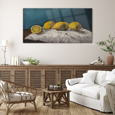 Lemon Peace Wall art on glass