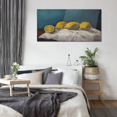 Lemon Peace Wall art on glass