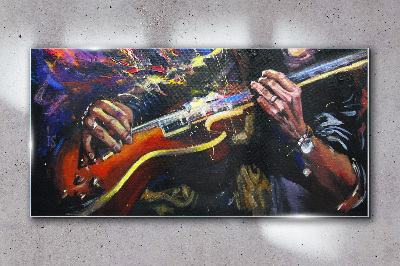 Musical passion in colors Glass art print