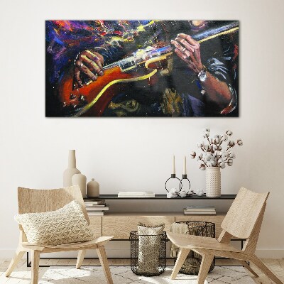 Musical passion in colors Glass art print