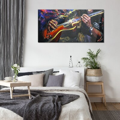 Musical passion in colors Glass art print