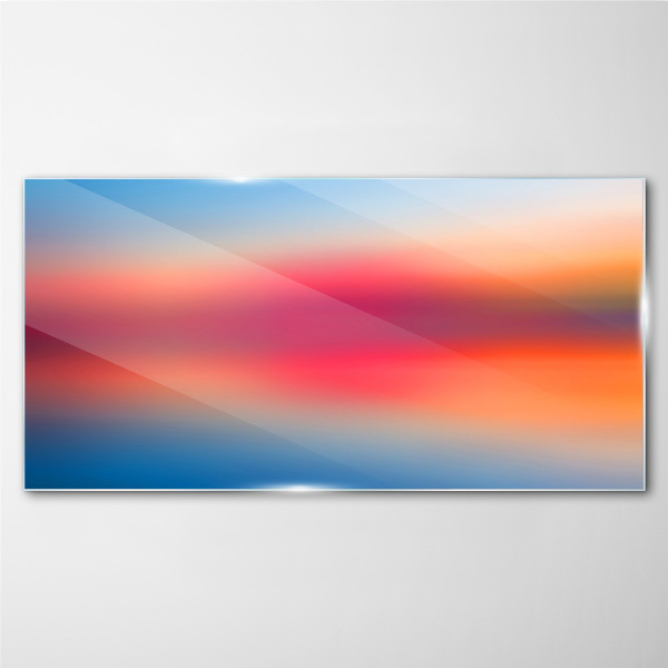 Sunset in pastel shades Wall art on glass