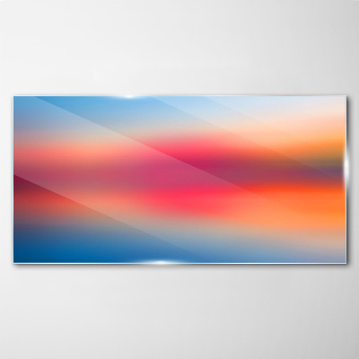 Sunset in pastel shades Wall art on glass