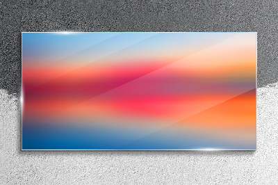 Sunset in pastel shades Wall art on glass