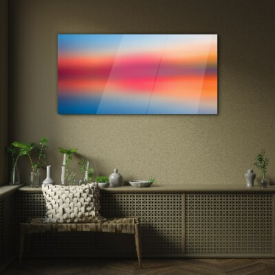 Sunset in pastel shades Wall art on glass