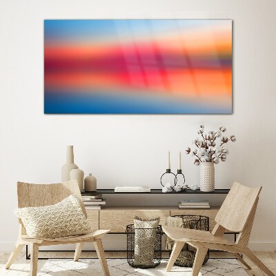 Sunset in pastel shades Wall art on glass