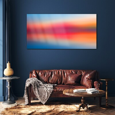 Sunset in pastel shades Wall art on glass