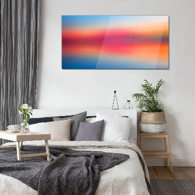 Sunset in pastel shades Wall art on glass