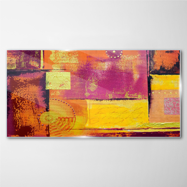 Colorful abstract compositions Glass art print