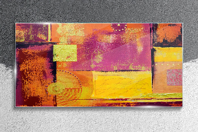 Colorful abstract compositions Glass art print